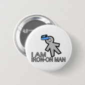 IJzeren-op-Man Ronde Button 5,7 Cm (Voorkant /achterkant)