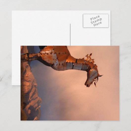 "IJzeren paard" Briefkaart (Voorkant / Achterkant)