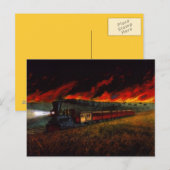 IJzeren paard op het BRIEFKAART Prairie ~ Midnight (Voorkant / Achterkant)