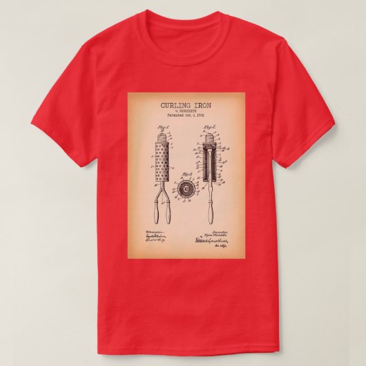 IJzeren patent afbeelding T-shirt (Design voorkant)