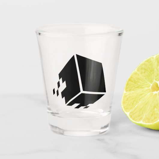 IJzeren Pixel Shot Glass Shot Glas (Voorkant)
