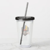 IJzeren Pixel Tumbler Acryl Drinkbeker (Achterkant)