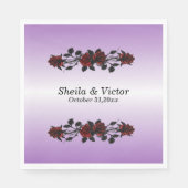 IJzeren poorten Gothic Red Rose Gothic Paars Wedde Servet (Voorkant)