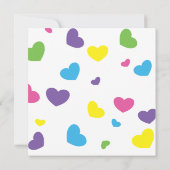 IJzeren Poppen, regenbogen en harten Kaart (Achterkant)