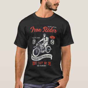 IJzeren Rider-motorrijders en -fietsers T-shirt