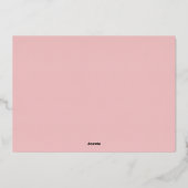 IJzeren roze met zilverfolie Glitzy Border Kaart (Achterkant)