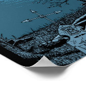 IJzeren schedel afdrukken Poster (Hoek)