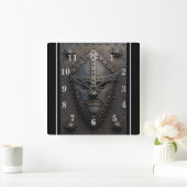 IJzeren schild met masker klok (Huis)