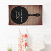 IJzeren Skillet Rustieke Houten Cateraar Restauran Spandoek (Insitu)
