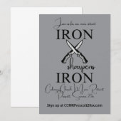 IJzeren slijpers Iron Knife Christelijke Mannen Kaart (Voorkant / Achterkant)