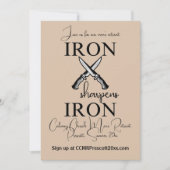 IJzeren slijpers Iron Knife Christelijke Mannen Kaart (Voorkant)