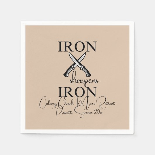 IJzeren slijpmiddelen IJzeren mes Christelijk Servet (Voorkant)
