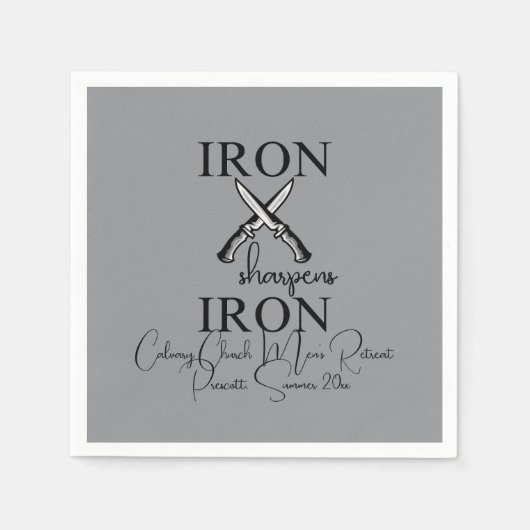 IJzeren slijpmiddelen IJzeren mes Christelijk Servet (Voorkant)