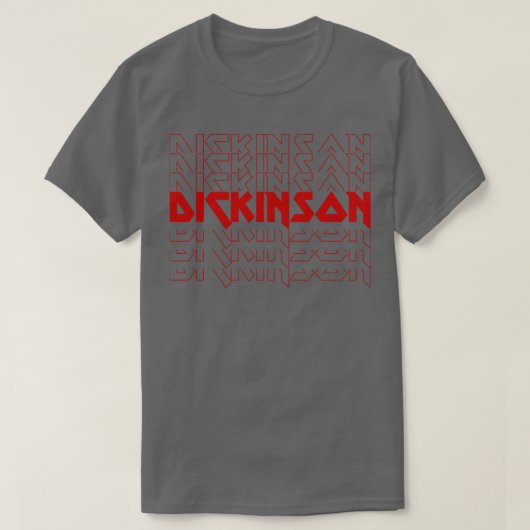 IJZEREN TEKST DICKINSON MAIDEN T-SHIRT (Design voorkant)
