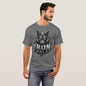 IJzeren Wolf Grafische T-Shirt (Voorkant volledig)