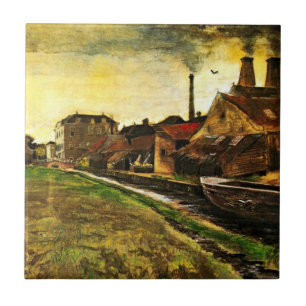 IJzermolen in Den Haag door Vincent van Gogh Tegeltje