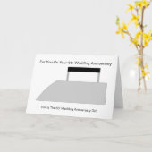 Ijzerontwerp Gepersonaliseerde 6e bruiloft Jubileu Kaart (Gele Bloem)