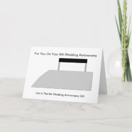 Ijzerontwerp Gepersonaliseerde 6e bruiloft Jubileu Kaart