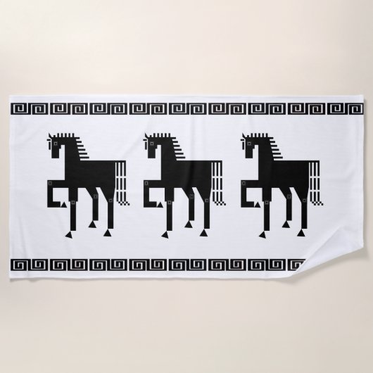 IJzerpaard Beach Towel Strandlaken (Voorkant)
