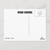 IJzerpaard Briefkaart (Achterkant)