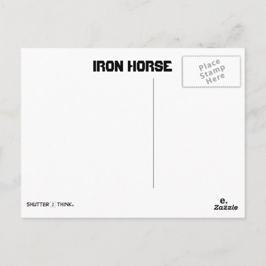 IJzerpaard Briefkaart (Achterkant)
