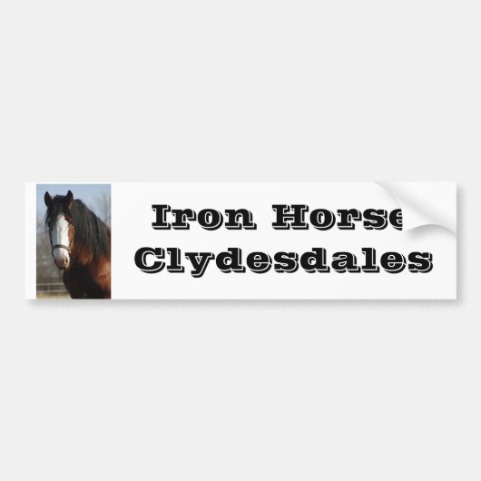 IJzerpaard Clydesdales Bumpersticker (Voorkant)