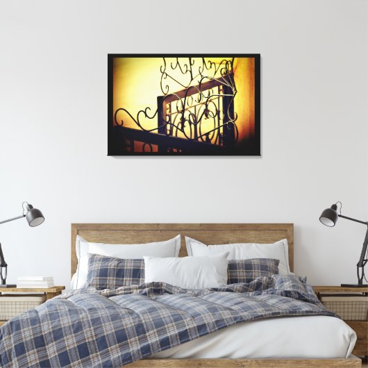 IJzerplaat ontwerp Canvas Afdruk (Insitu (Slaapkamer))