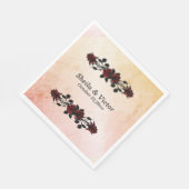 IJzerplaten Gothic Red Rose Gothic Sinaasappel Servet (Hoek)