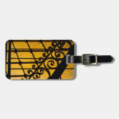 IJzerpoortpatroon in geel, Cuba Bagagelabel (Voorkant horizontaal)