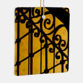 IJzerpoortpatroon in geel, Cuba Keramisch Ornament (Rechts)