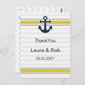 ijzerstrepen, anker, nautisch Hartelijk dank Briefkaart (Voorkant / Achterkant)