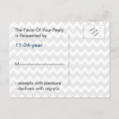 ijzerstrepen, anker, nautische bruiloft rsvp uitnodiging briefkaart (Achterkant)