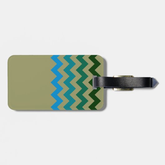 ijzerstrepen en monogram bagagelabel (Achterkant horizontaal)