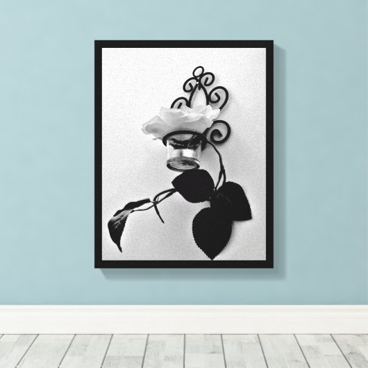 IJzerventilator Sconce Canvas Afdruk (Insitu (Houten vloer))