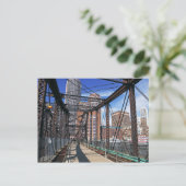 IJzervoetbrug met Boston Financial district Briefkaart (Staand voorkant)