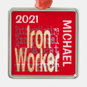 IJzerwerker Extraordinaire CUSTOM Metalen Ornament (Voorkant)