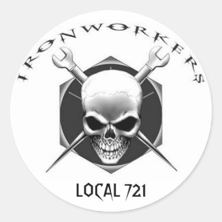 IJZERWERKER SCHEDEL 721 RONDE STICKER