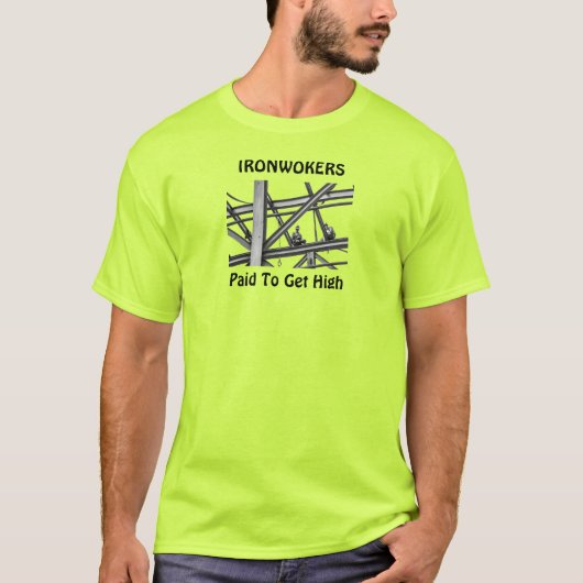 IJzerwerkers krijgen hoge T-shirt (Voorkant)