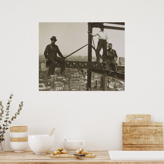 IJzerwerkers  NYC Building Skyscraper Poster (Keuken)