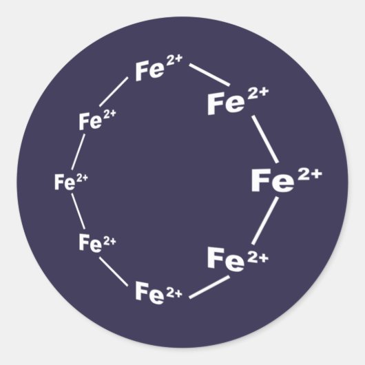 IJzerwiel Ronde Sticker (Voorkant)