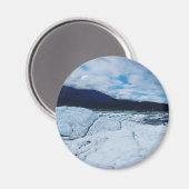 IJzig berggletsjertafereel met bewolkte lucht Magneet (Voorkant / Achterkant)