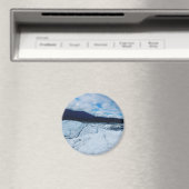 IJzig berggletsjertafereel met bewolkte lucht Magneet (Insitu (Vaatwasser))
