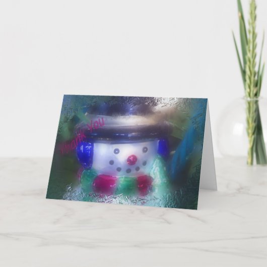 Ijzig dank u kaarden bedankkaart (Voorkant)