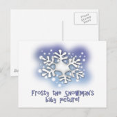 Ijzig de het babyafbeeldingen van de sneeuwman briefkaart (Voorkant / Achterkant)