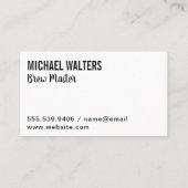 IJzig glas bier Visitekaartje (Achterkant)