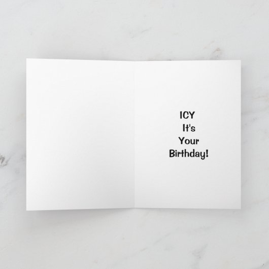 IJZIG is het Uw Verjaardag! Kaart (Binnen)