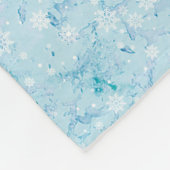 IJzige bevroren winter sneeuwvlok fleece deken (Hoek)