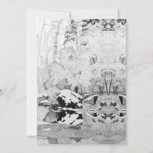 IJzige bomen in West Fork Feestdagenkaart (Voorkant)