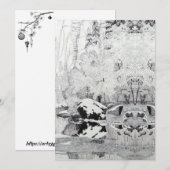 IJzige bomen in West Fork Feestdagenkaart (Voorkant / Achterkant)