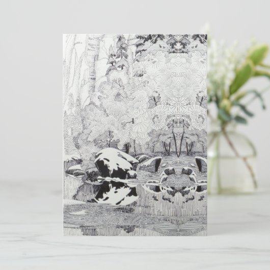IJzige bomen in West Fork Feestdagenkaart (Staand voorkant)